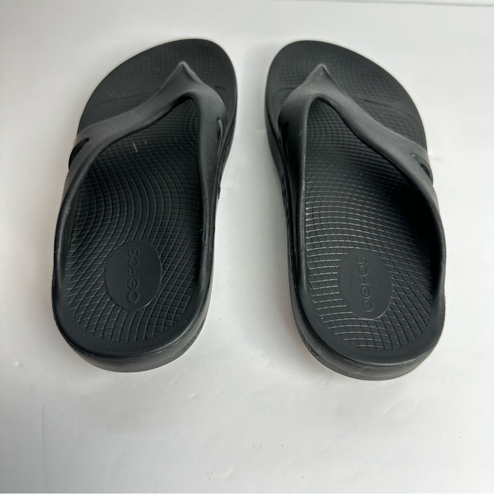 Oofos Ooriginal Recovery Sandals Women's 12 or Men's 11 Flip Flops Black Shoes - Picture 4 of 8